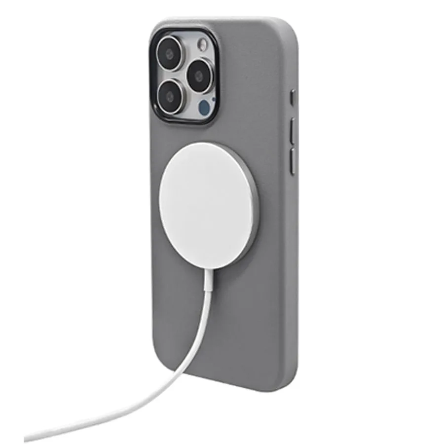 Чехол Leather Case with MagSafe KZDOO Mag Noble Collection для iPhone 15 Pro Серый