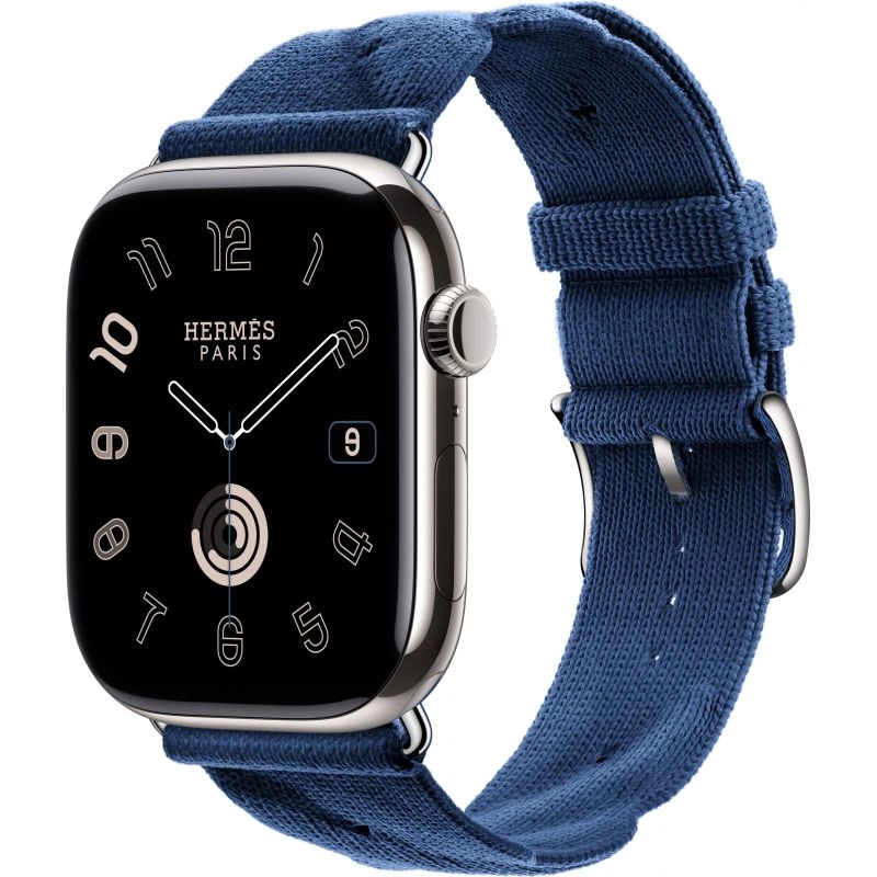 Смарт-часы Apple Watch S10 Hermes - 46 mm браслет Torsade Single Tour (Navy | синий)