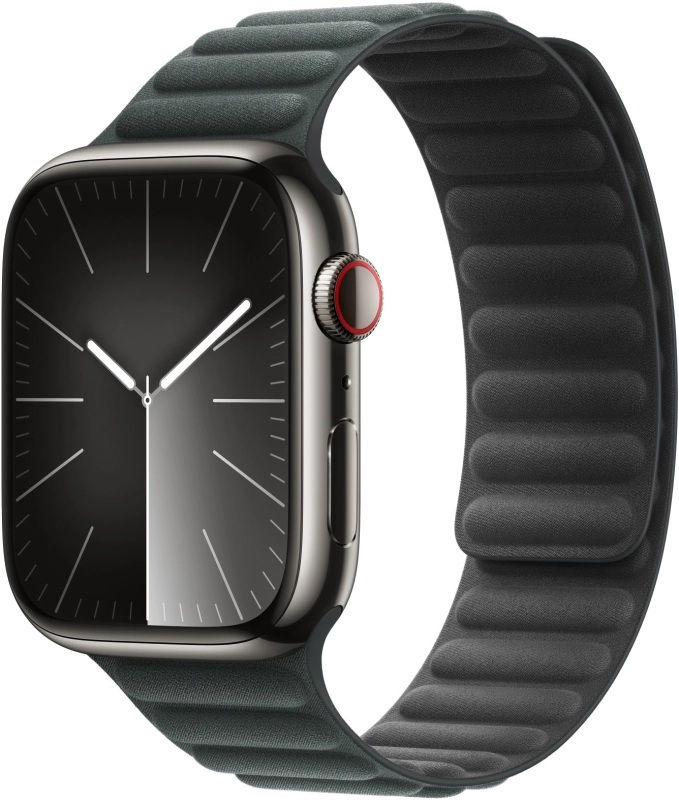Ремешок для Apple Watch 45 мм, Magnetic Link, S/M, (MTJC3), зеленый