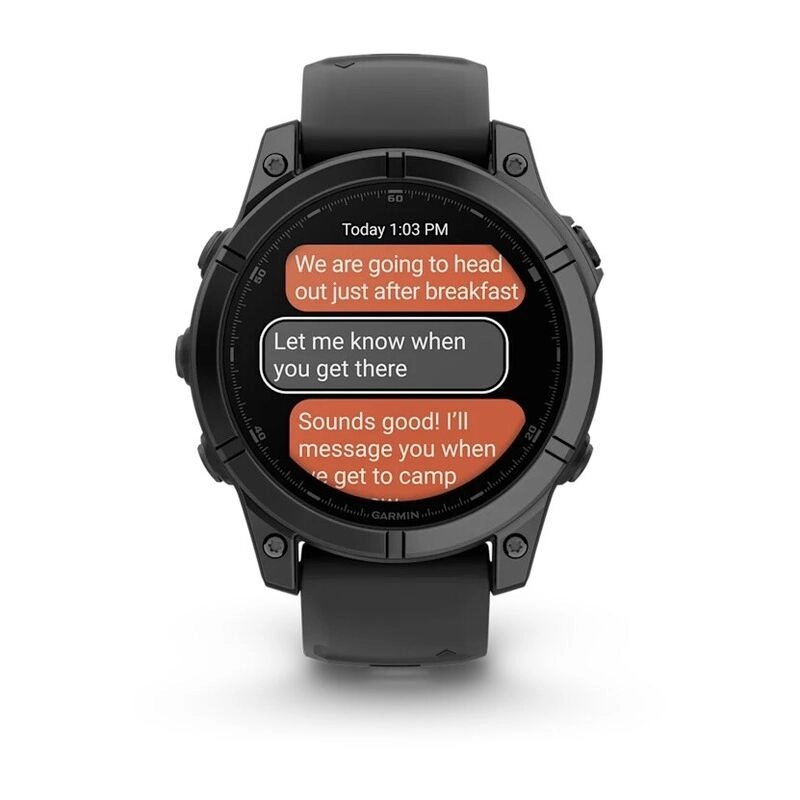 Смарт-часы Garmin Fenix E Amoled - 47 mm, Темно-серый с серым безелем | черный силиконовый ремешок