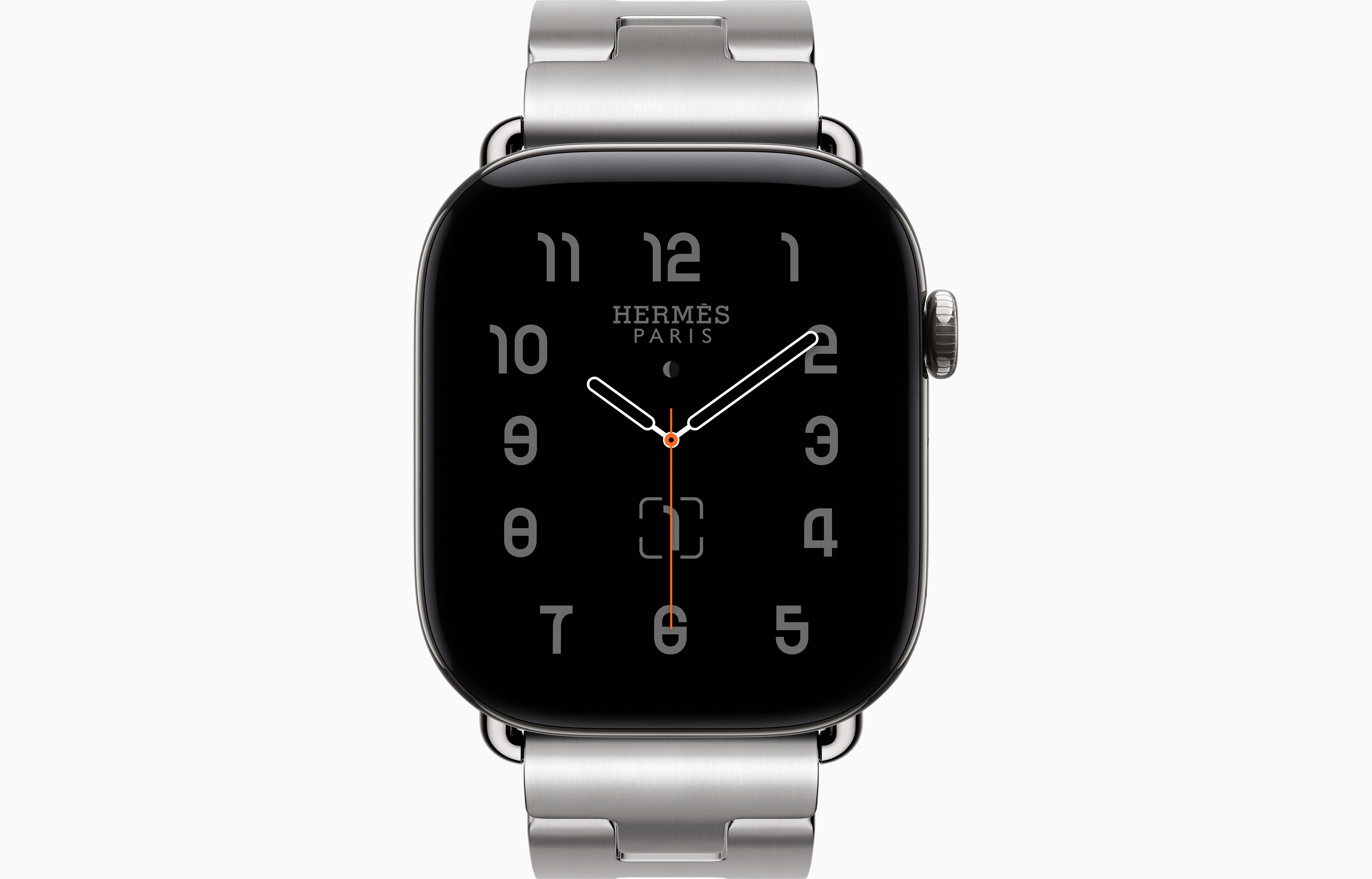 Смарт-часы Apple Watch Hermes Series 12, 46 мм, GPS + Cellular, Titanium Silver, Grand H Satine, M