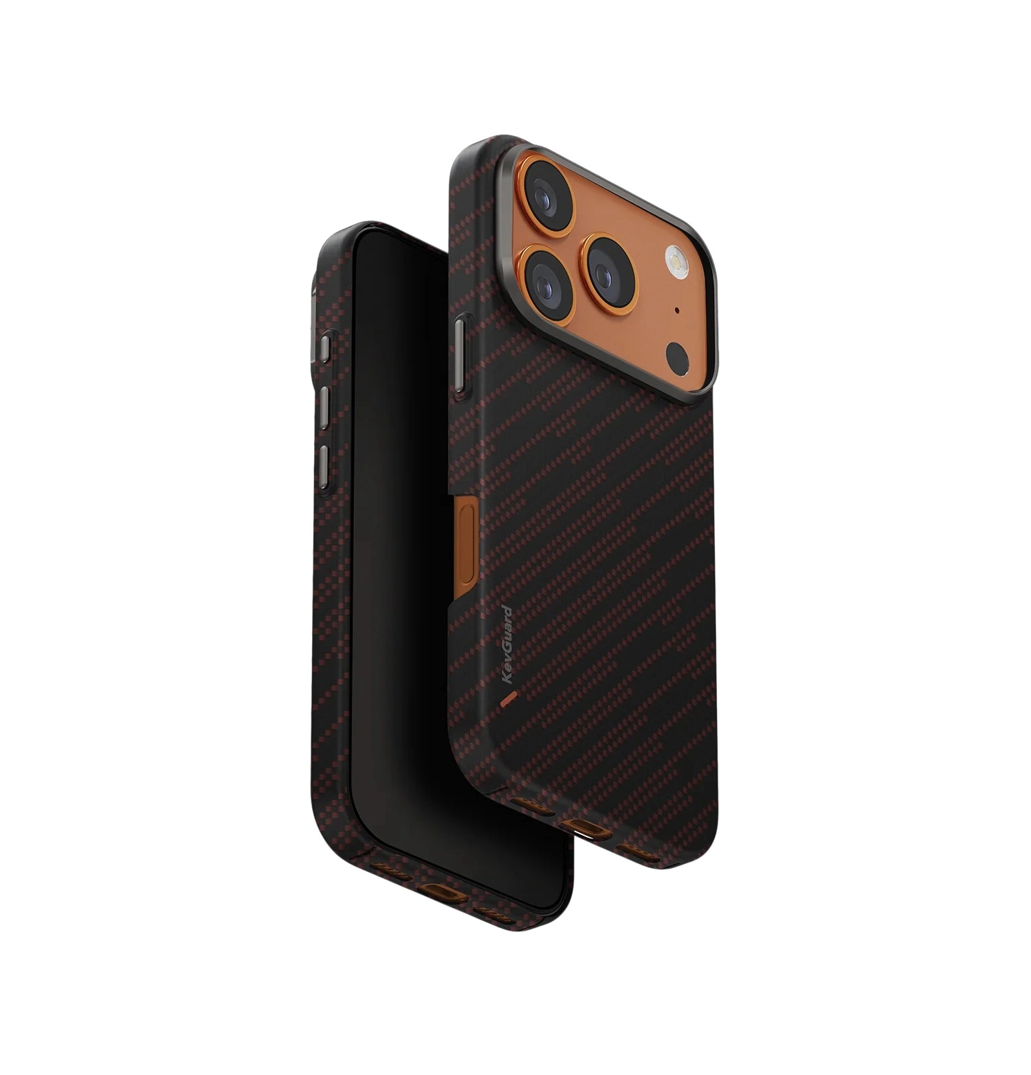 Чехол Uniq для iPhone 17 Pro KEVA EDGE Full Kevlar (MagSafe), Оранжевый