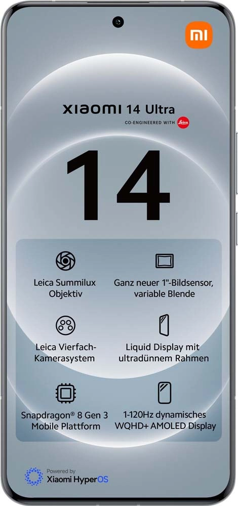 Смартфон Xiaomi 14 Ultra | 16 ГБ/512 ГБ Белый (Global Version)