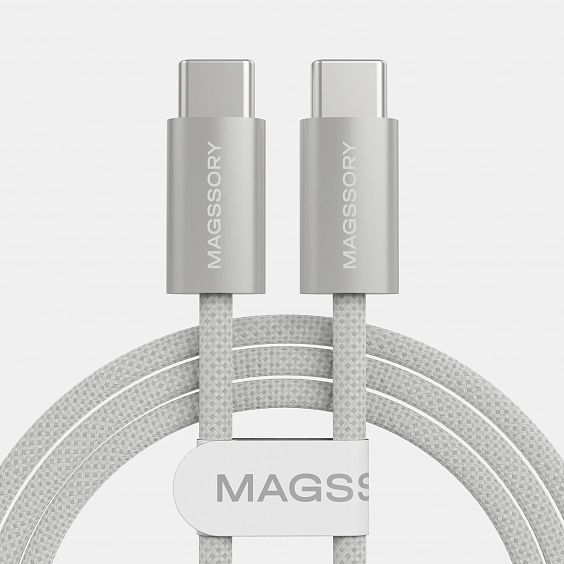 Кабель Magssory Line C 60W USB-C, 1,5 м, Белый