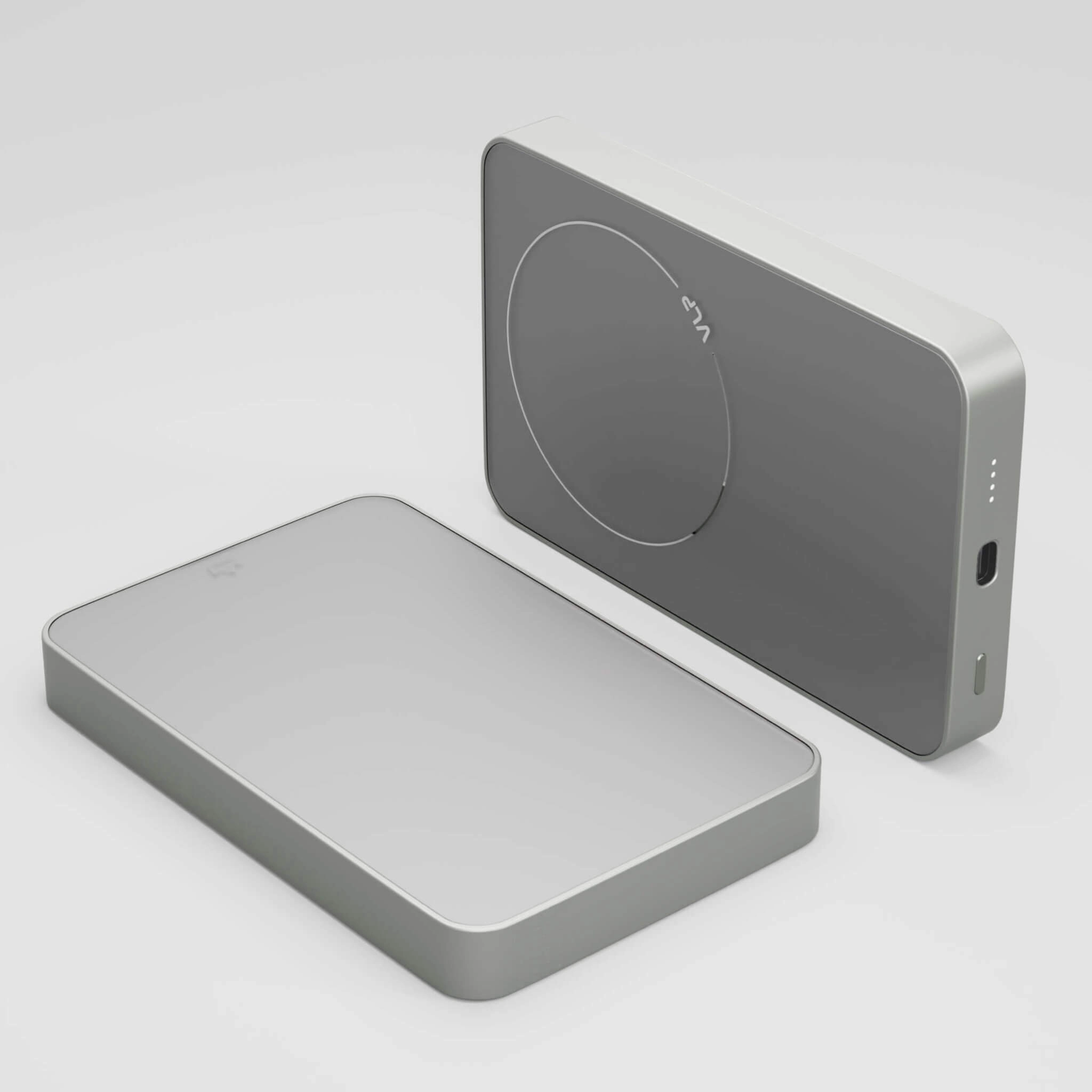 Внешний аккумулятор MagSafe VLP Diamond Energy (Qi2) 5000 мА·ч, натуральный титановый