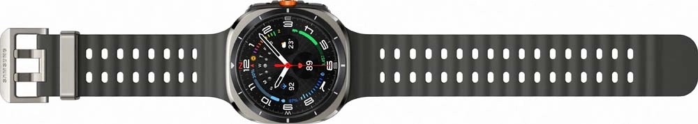 Смарт-часы Samsung Galaxy Watch Ultra (2024) - 47 mm (SM-L705) Titanium Silver (черный ремешок)