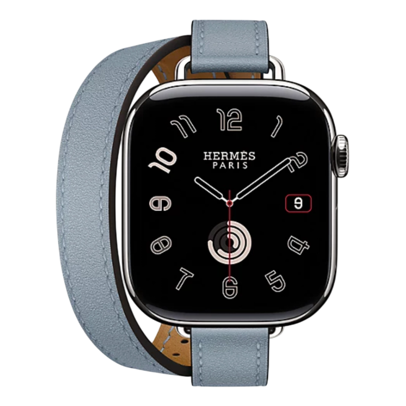Смарт-часы Apple Watch Hermes Series 11 42 мм ремешок Double Tour Attelage Bleu Lin