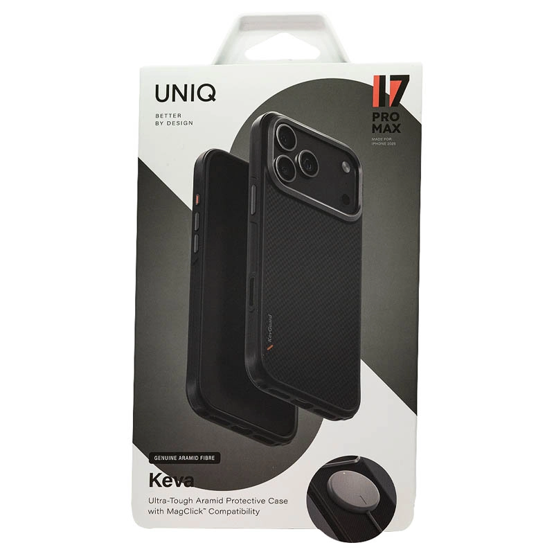 Чехол Uniq для iPhone 17 Pro Max KEVA Kevlar, Черный