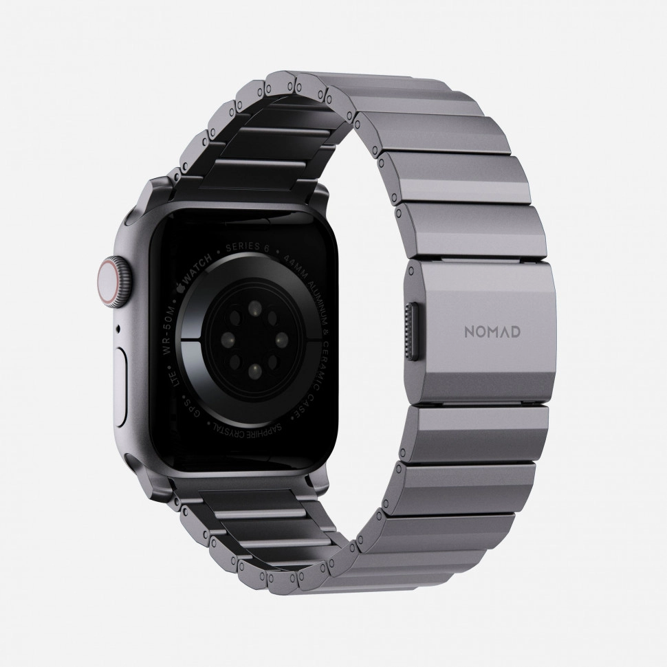 Ремешок Nomad Aluminum Band для Apple Watch 49/45/44/42 мм серый космос (Space Gray)