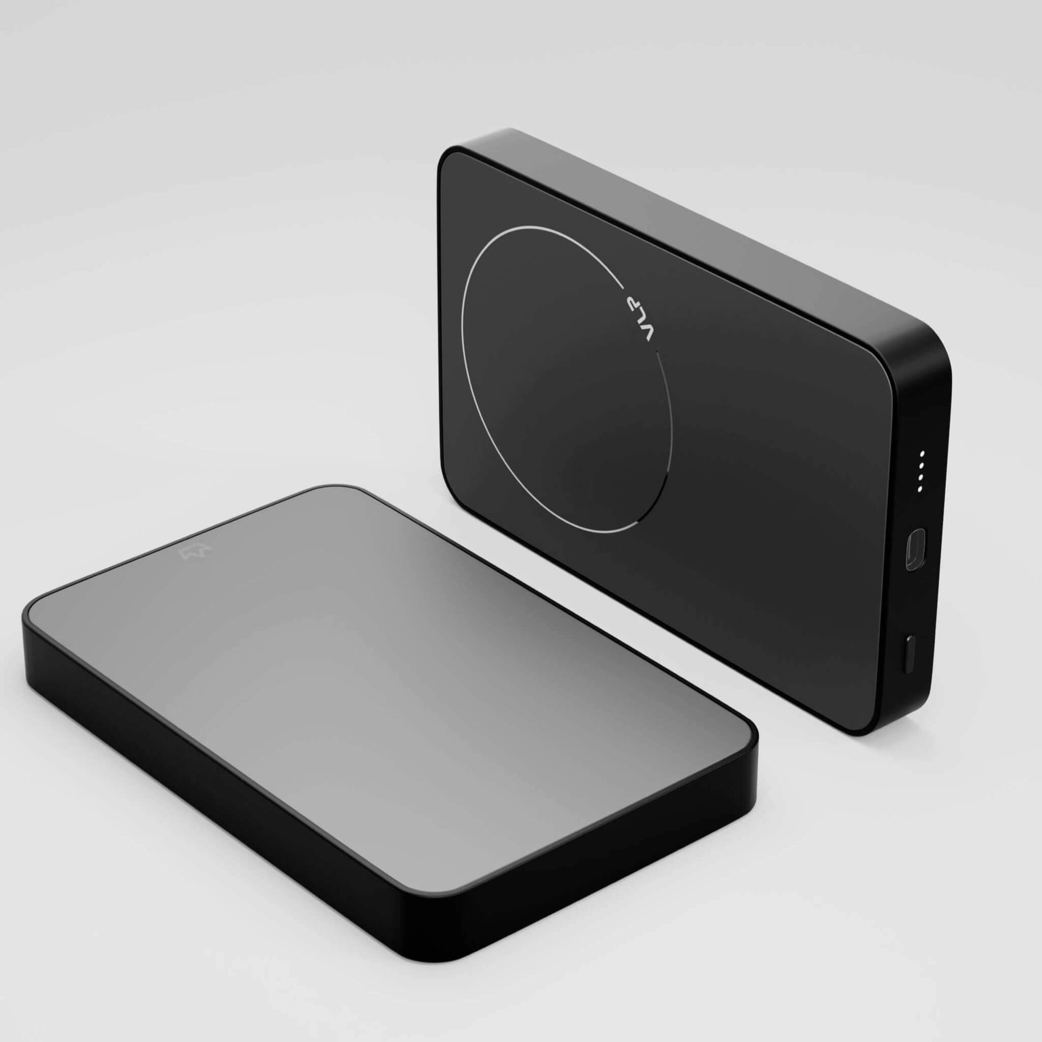 Внешний аккумулятор MagSafe VLP Diamond Energy (Qi2) 5000 мА·ч, титановый черный