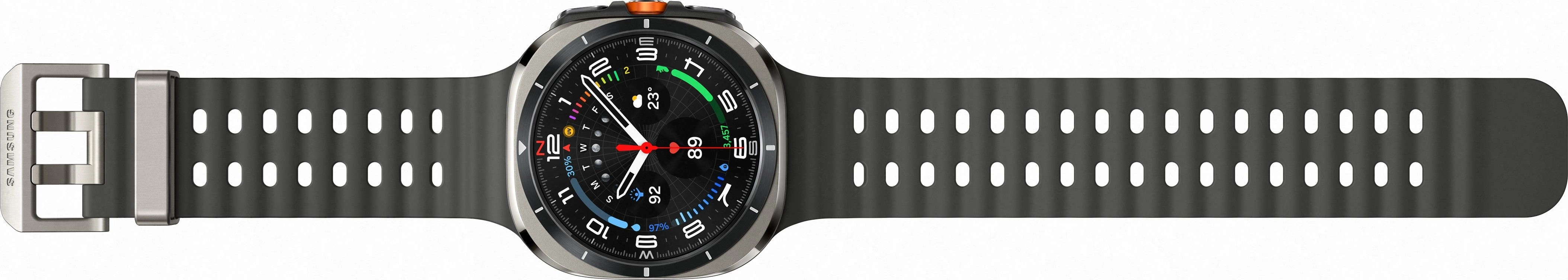 Смарт-часы Samsung Galaxy Watch Ultra (2025) - 47 mm (SM-L705) Titanium Silver (черный ремешок)