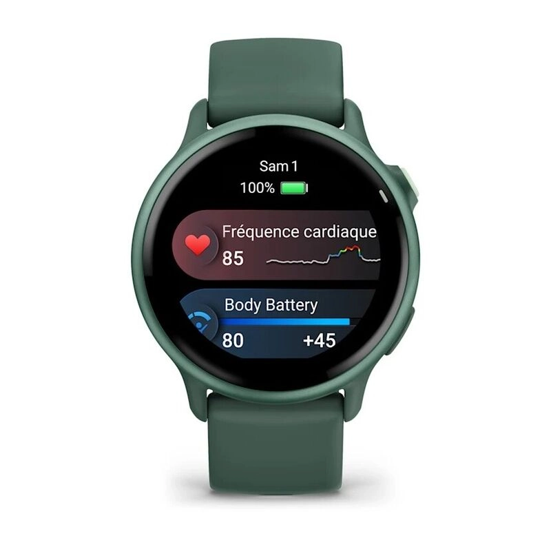 Смарт-часы Garmin Vivoactive 6 - 42 mm, Яшмовый, зеленый силиконовый ремешок