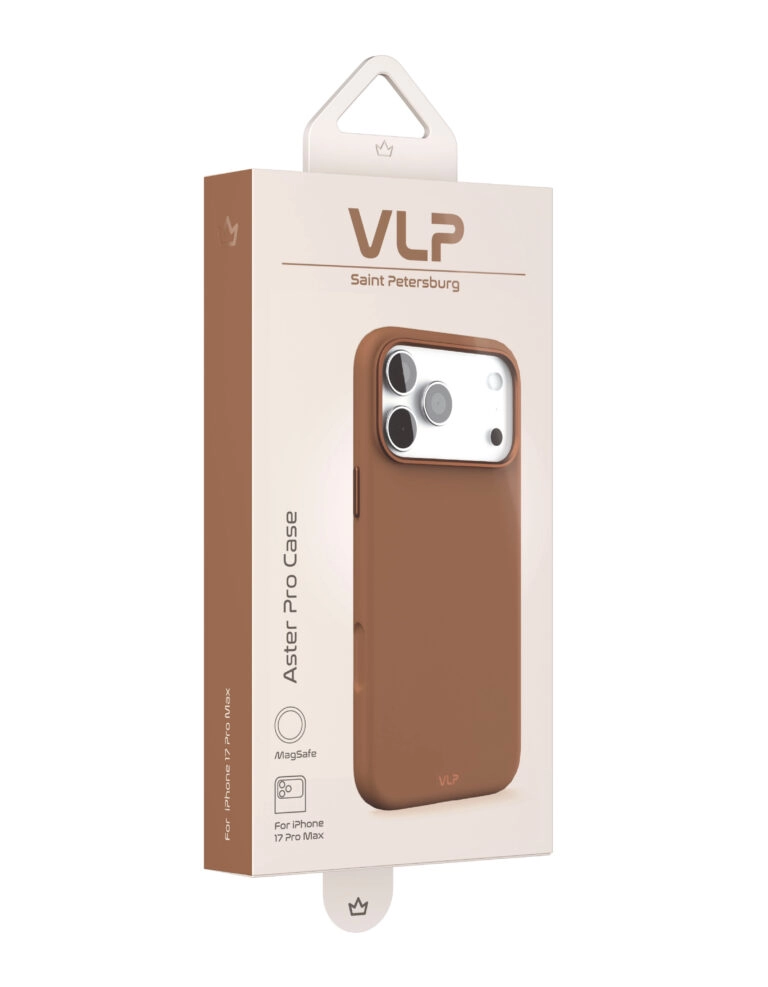 Чехол защитный VLP Aster Pro Case MagSafe для iPhone 17 Pro Max, Мокка