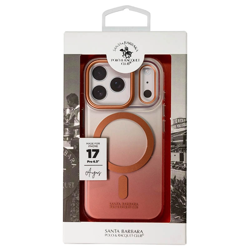 Чехол SANTA BARBARA для iPhone 17 Pro Augus Magsafe, Золото