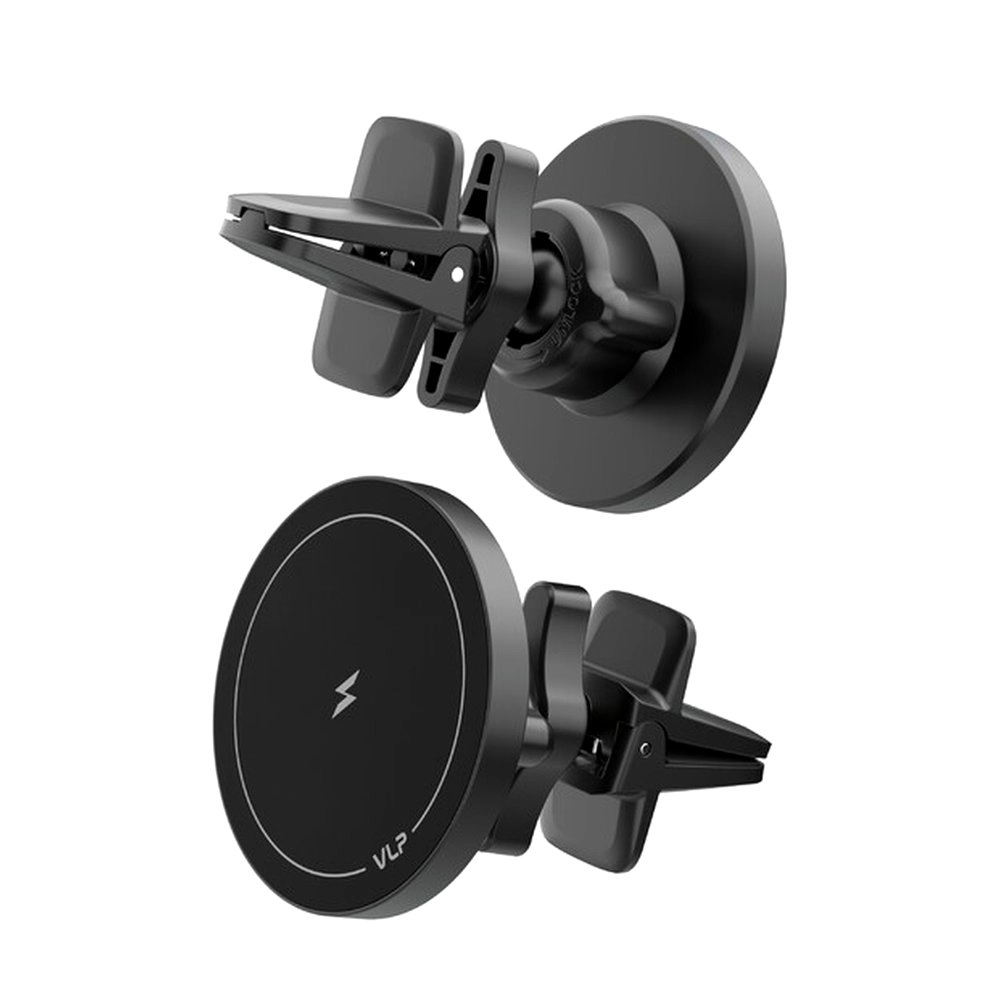 Автомобильный держатель VLP LITE Snap Charge Qi2 MagSafe на вентиляционную решётку, черный