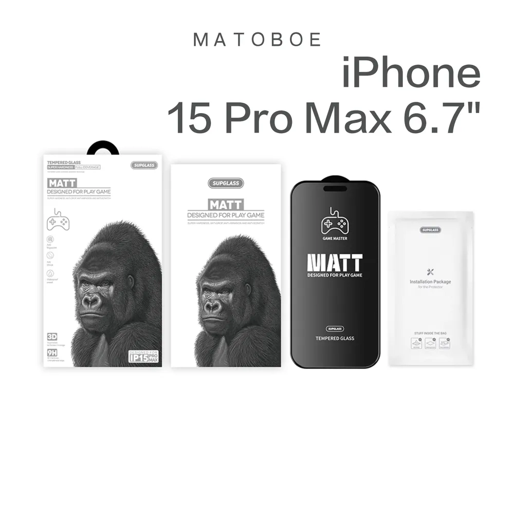Защитное стекло Supglass XC-13 3D матовое для iPhone 15 Pro Max
