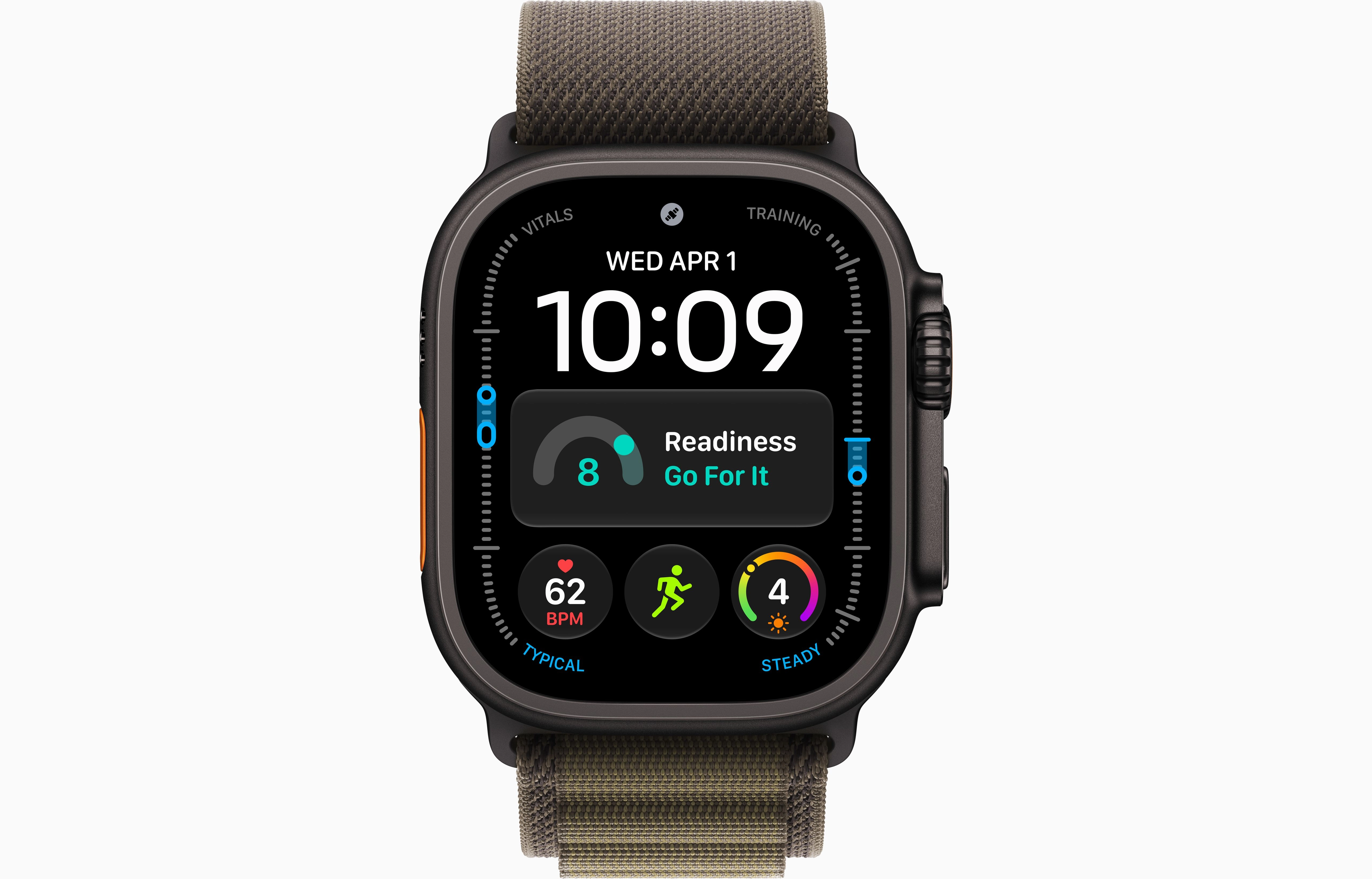 Смарт-часы Apple Watch Ultra 4, 49 мм, GPS + Cellular, Titanium Black, Alpine Loop Dark Olive, M