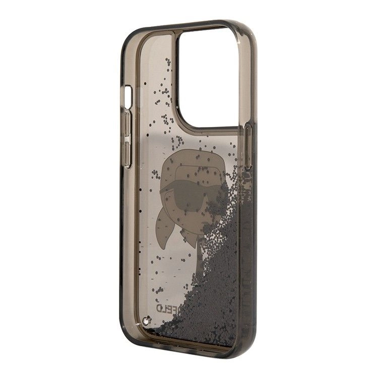 Karl Lagerfeld для iPhone 15 Pro Max чехол Liquid Glitter NFT Karl head