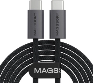 Кабель Magssory Line C 60W USB-C, 2,4 м, Темно-серый