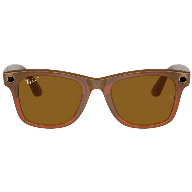 Умные очки Ray-Ban Meta Wayfever RW4008 S53,Shiny Caramel/Polar Brown 670683, размер L