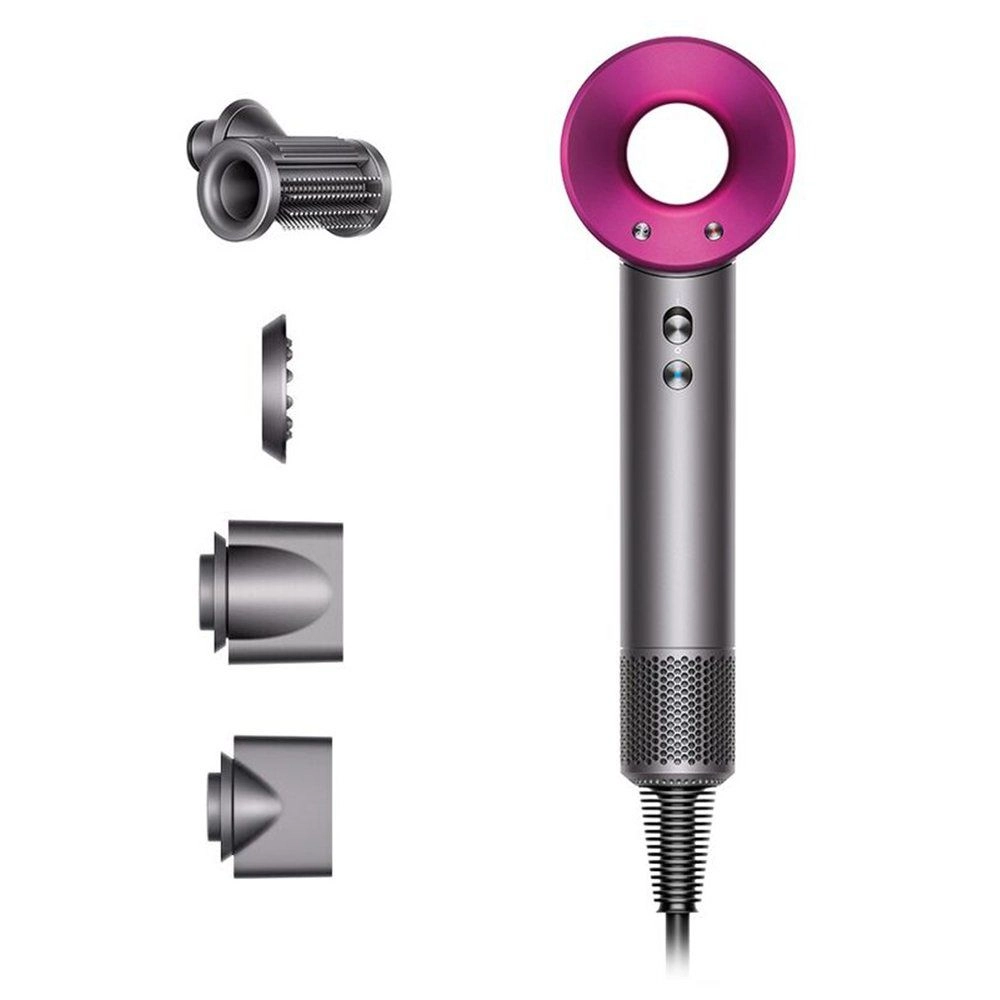 Фен Dyson Supersonic HD15, серебристый (Nickel/Fuchsia)