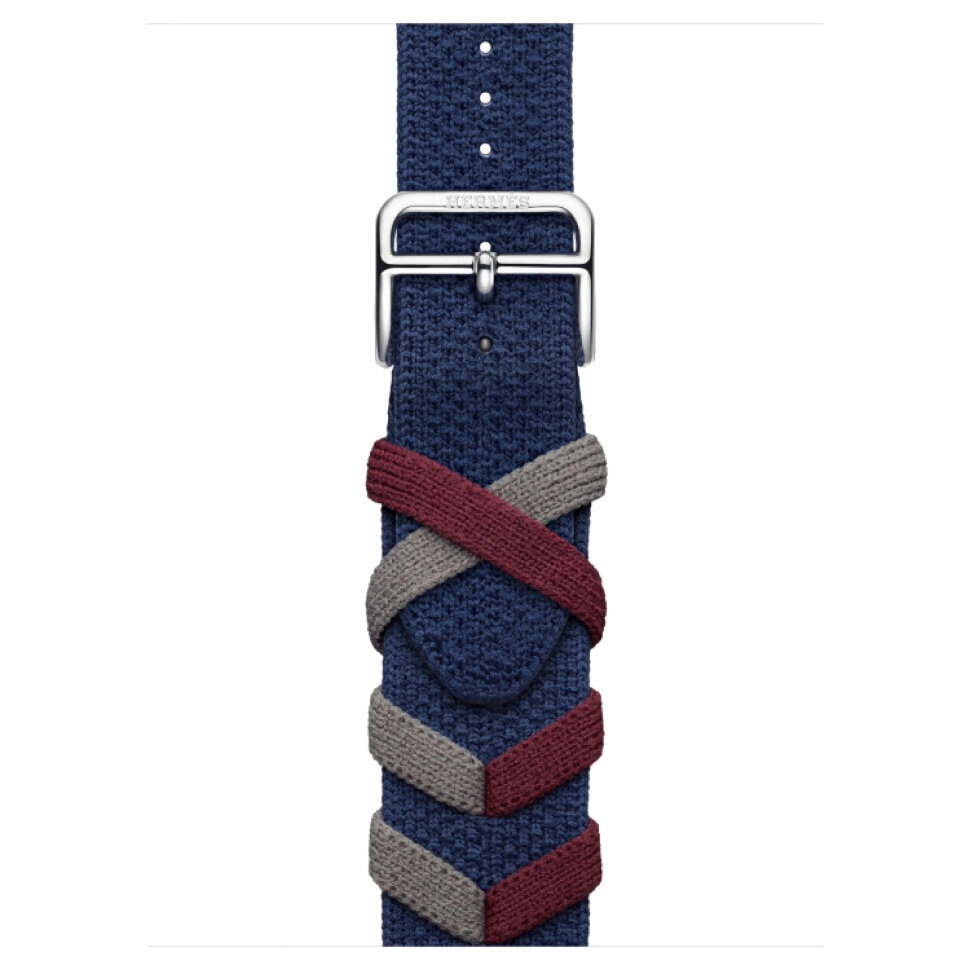 Смарт-часы Apple Watch S10 Hermes - 42 mm браслет Bridon Single Tour Темно-синий