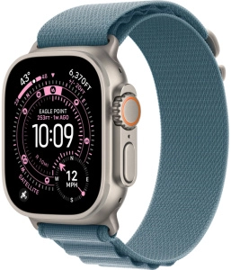 Смарт-часы Apple Watch Ultra 3 - 49 mm Natural Titanium case | ремешок Alpine Loop | Light Blue, M