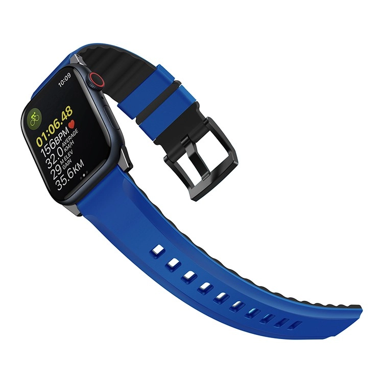 Ремешок Uniq для Apple Watch 49/45/44/42 mm Linus Airosoft silicone strap Голубой