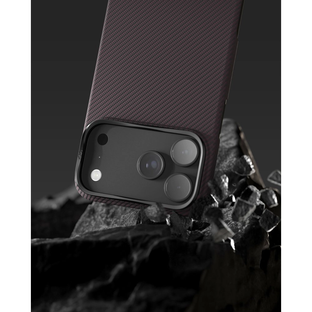 Чехол VLP Kevlar Case для iPhone 18 Pro, Темная Вишня