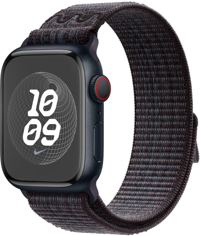 Ремешок для Apple Watch 41 мм, черно-голубой (MUJV3)