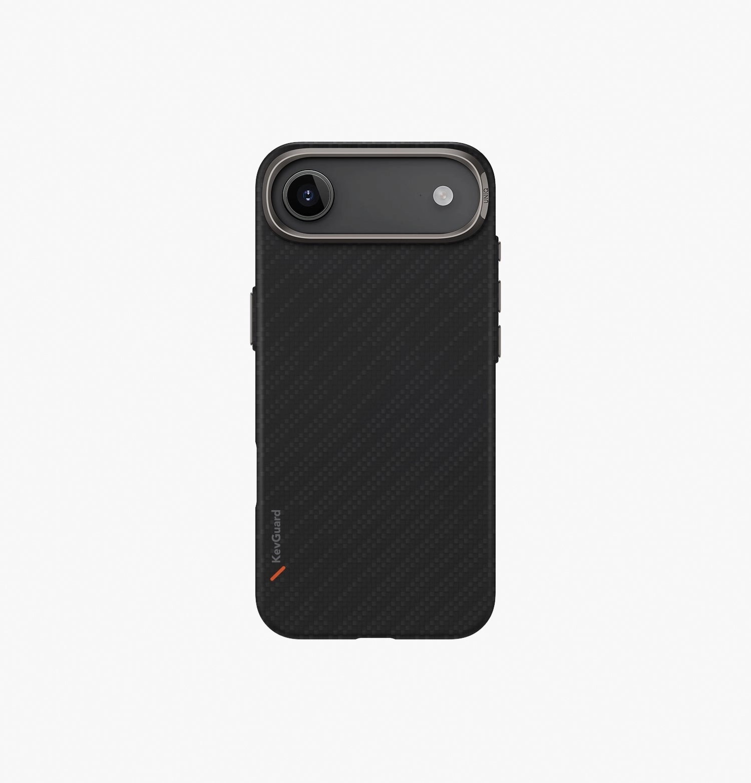 Чехол Uniq для iPhone 17 Air KEVA Kevlar Carbon Black (MagSafe)