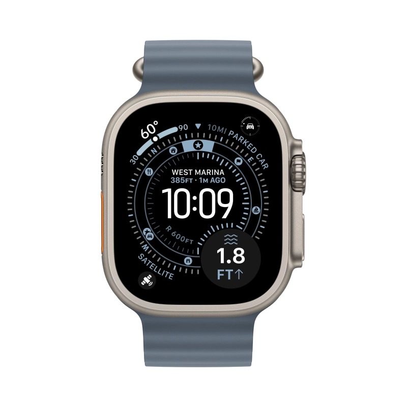 Смарт-часы Apple Watch Ultra 3 - 49 mm Natural Titanium Ocean band | Blue