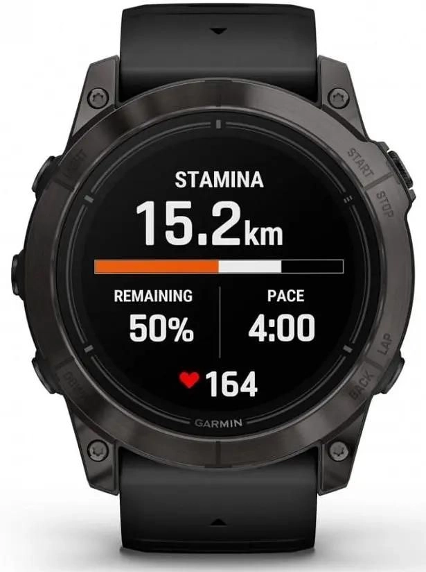 Смарт-часы Garmin Epix Pro (Gen 2) Standard Edition - 51 mm, Серый, черный силиконовый ремешок
