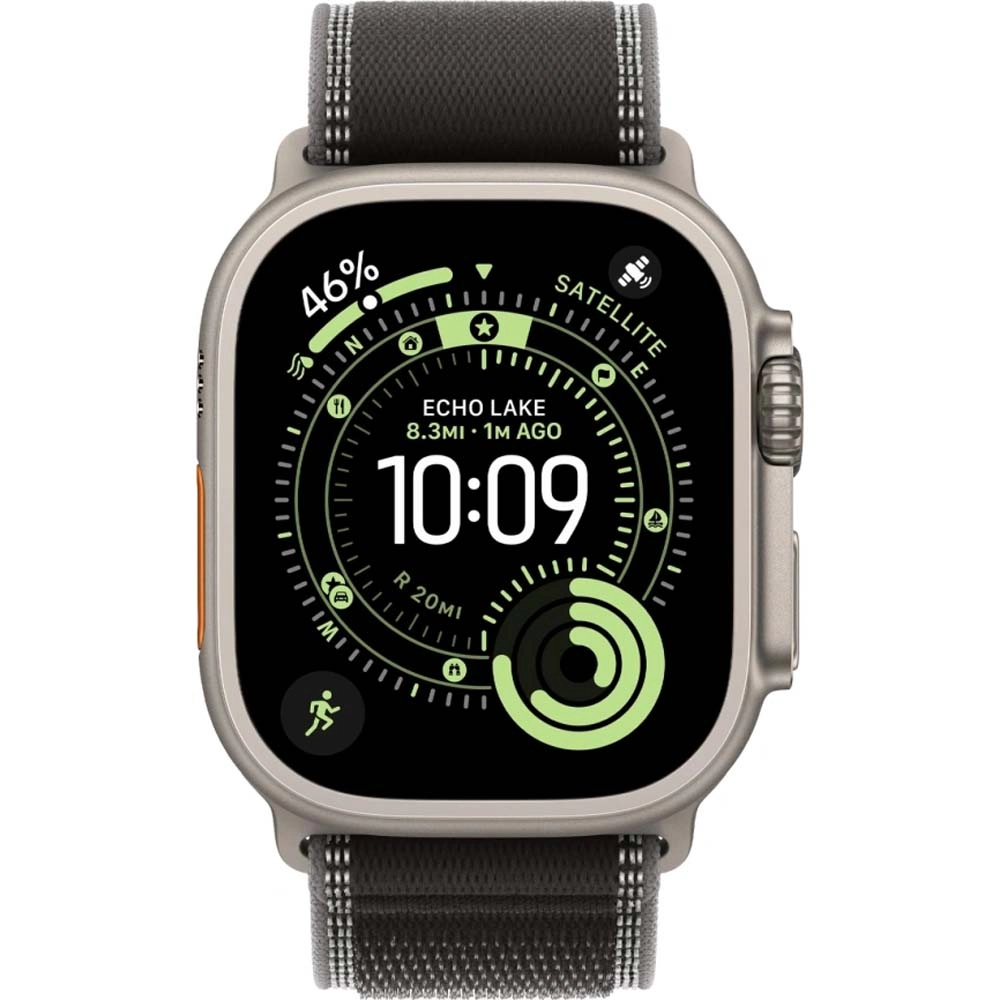 Смарт-часы Apple Watch Ultra 3 - 49 mm Natural Titanium case | ремешок Trail Loop | Black/Charcoal, S/M