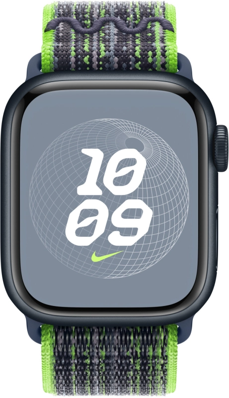 Ремешок спортивный для Apple Watch Nike, 41 мм, зелено-голубой (MTL03)