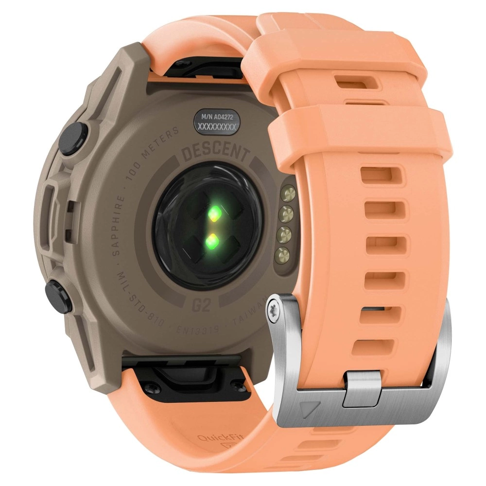 Смарт-часы Garmin Descent G2 - 45 mm, Сиренево-бежевый (палома), нежно-розовый силиконовый ремешок