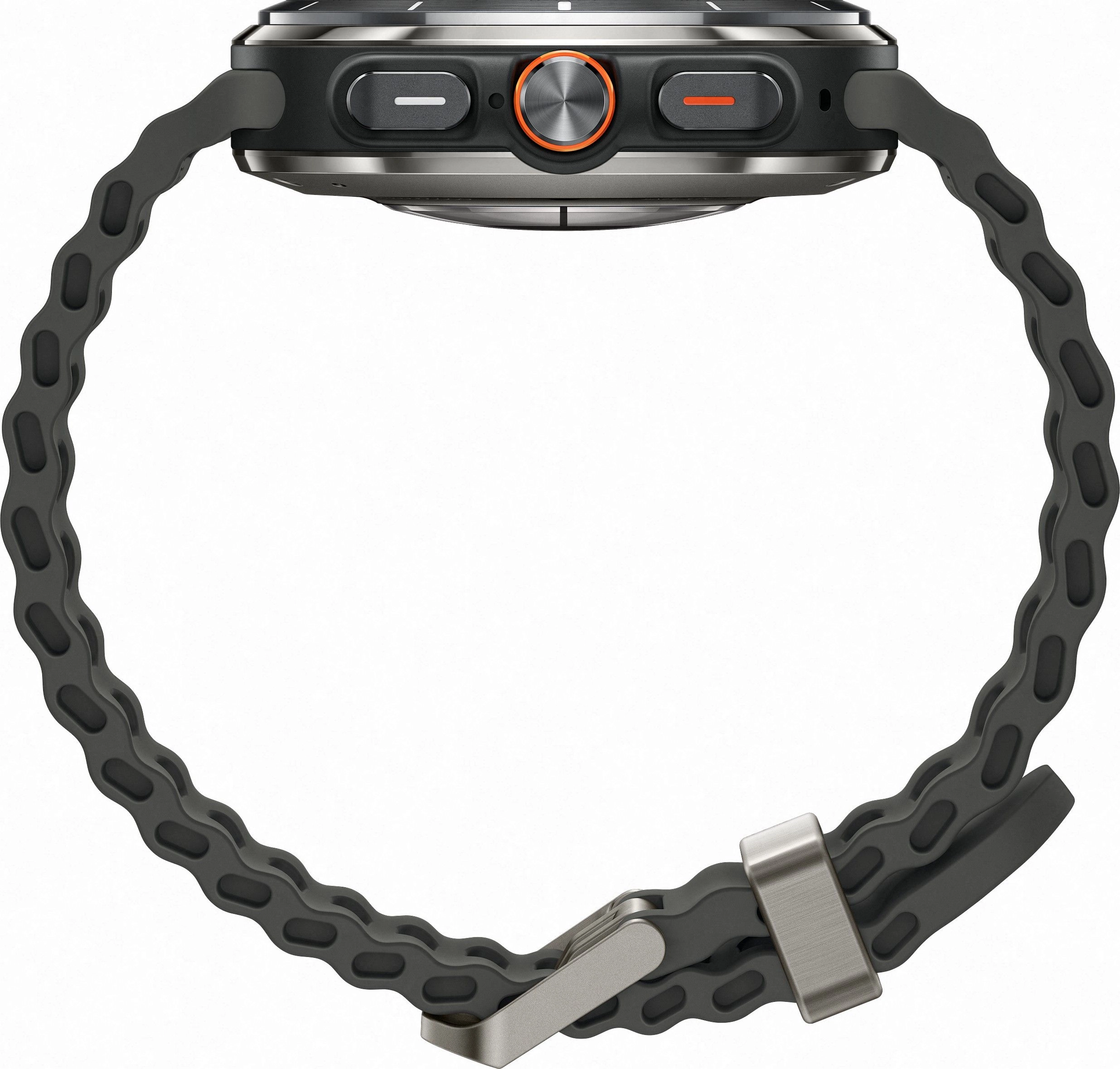 Смарт-часы Samsung Galaxy Watch Ultra (2025) - 47 mm (SM-L705) Titanium Silver (черный ремешок)