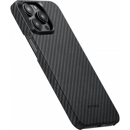 Чехол Pitaka MagEZ Case 4 для iPhone 15 Pro (6.1"), черно-серый, Кевлар (KI1501P)