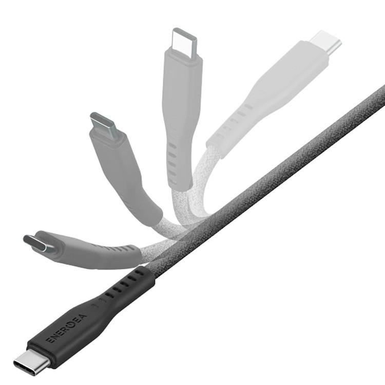 Кабель Energea FLOW USB-C to USB-C PD240W 5A Nanoweave Magnetic tie Black 3.0m