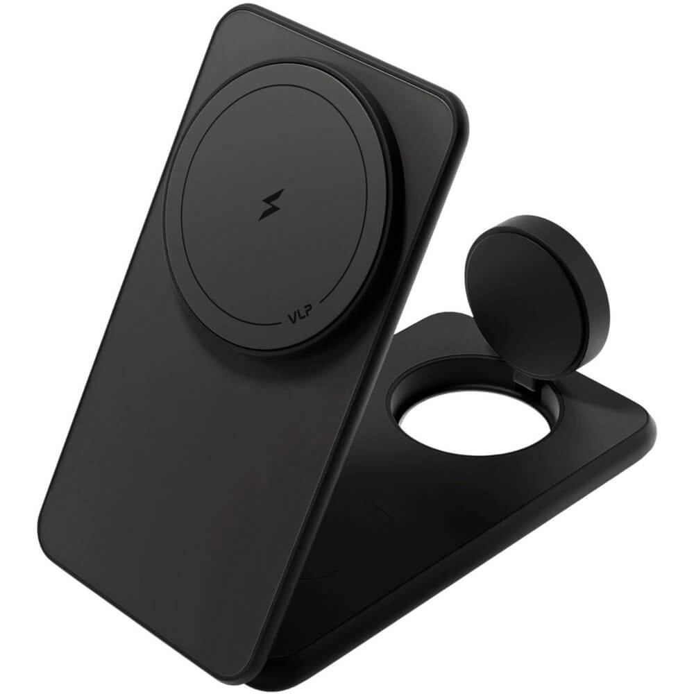 Беспроводное зарядное устройство VLP Alum Power Pro для Apple Черный титан