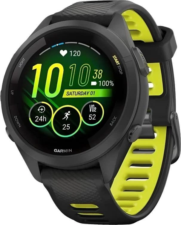 Смарт-часы Garmin Forerunner 265S - 42 mm, Черный, черно-желтый ремешок