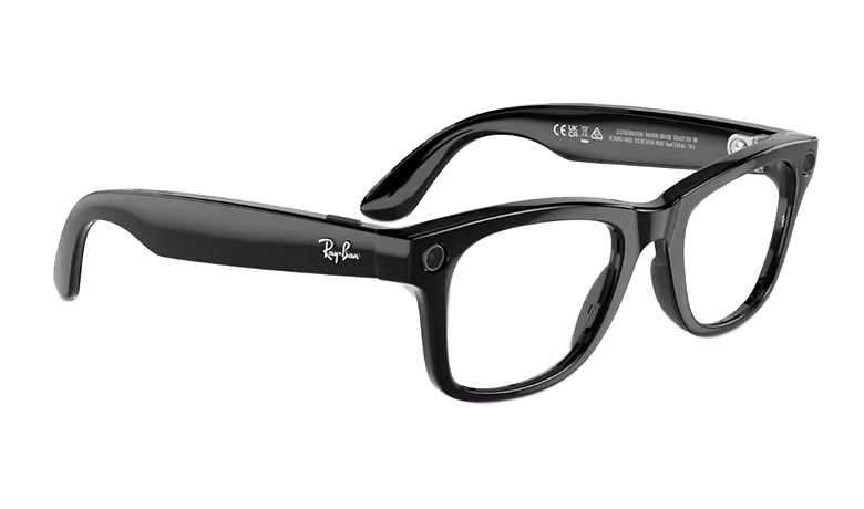 Смарт-очки Ray ban Wayfarer Shiny Black - Clear (RW4006) 601-SB,  L