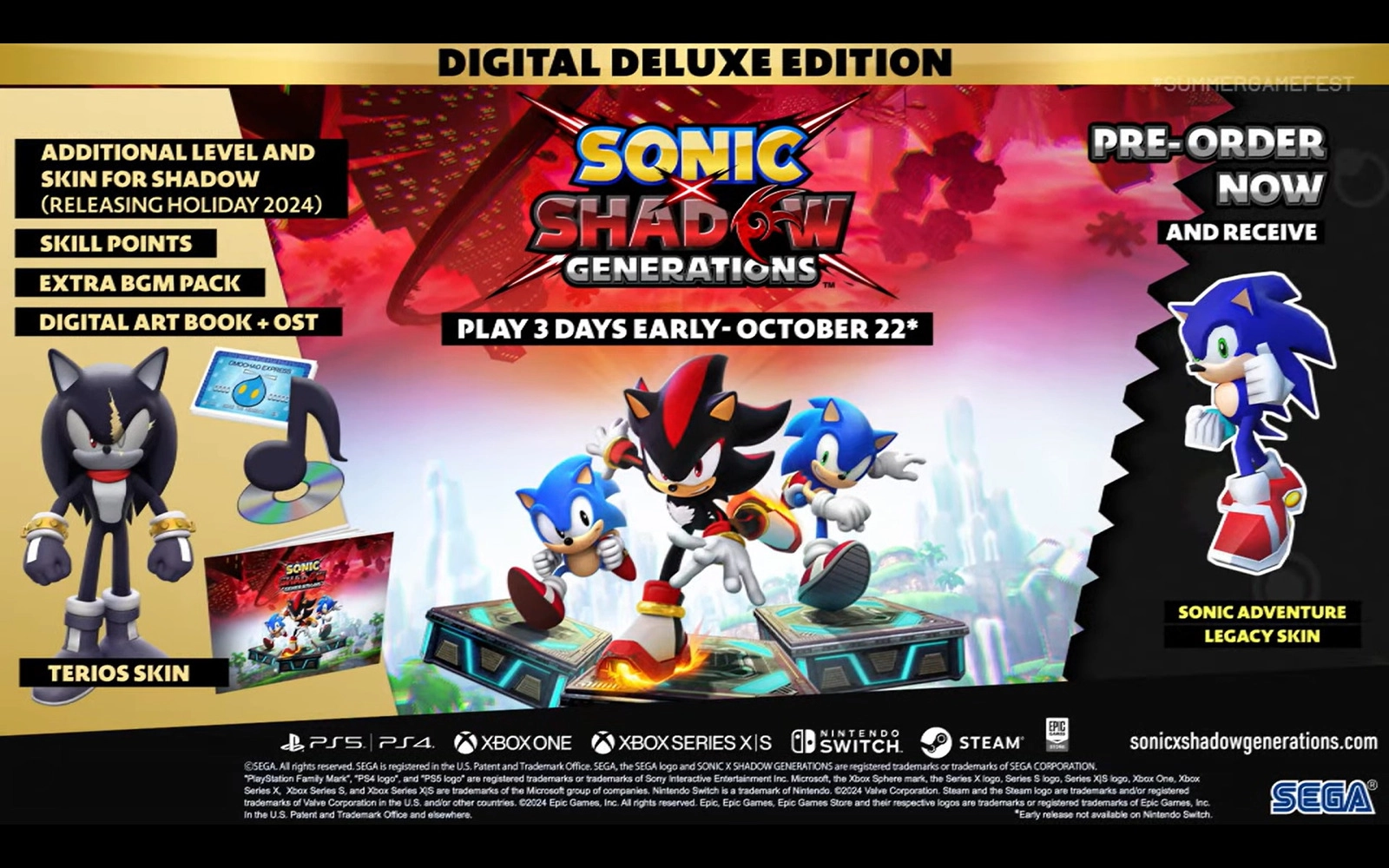 Игра Sonic x Shadow Generations (NS2)
