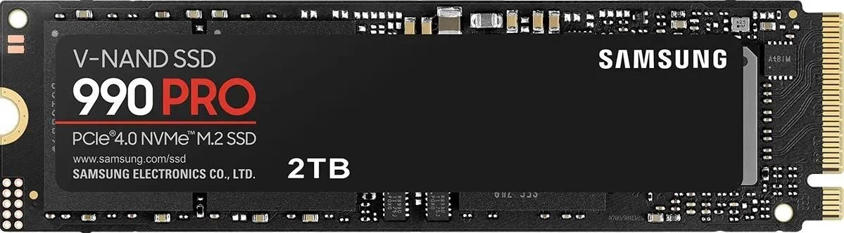 SSD-накопитель Samsung 990 Pro 2ТБ, M.2 2280, NVMe, PCIe 4.0 x4 (MZ-V9P2T0BW)