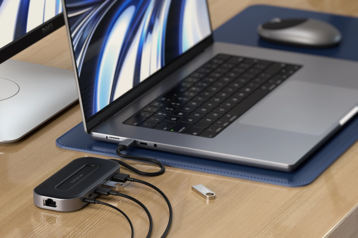 Адаптер Satechi USB-C 4 Multiport Adapter with 2.5G Ethernet, Серый Космос