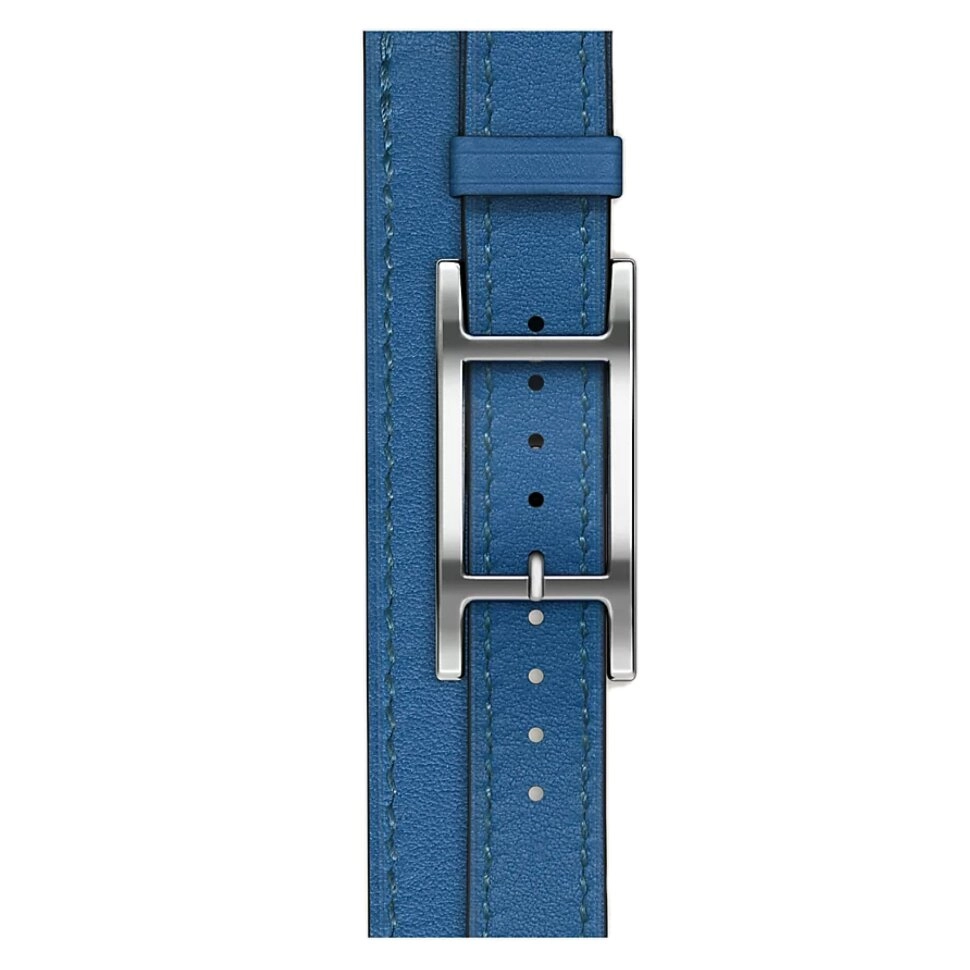 Смарт-часы Apple Watch S10 Hermes - 42 mm браслет Double Tour Hapi Attelage (Bleu de France | синий)