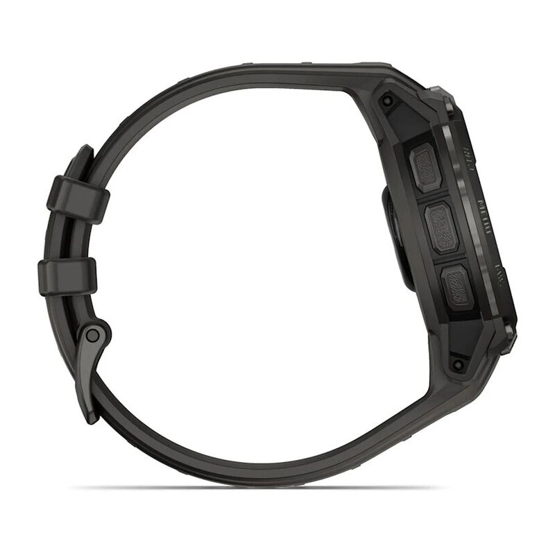 Смарт-часы Garmin Instinct Crossover Amoled - 46 mm, Светло-черный, силиконовый ремешок цвета древесного угля