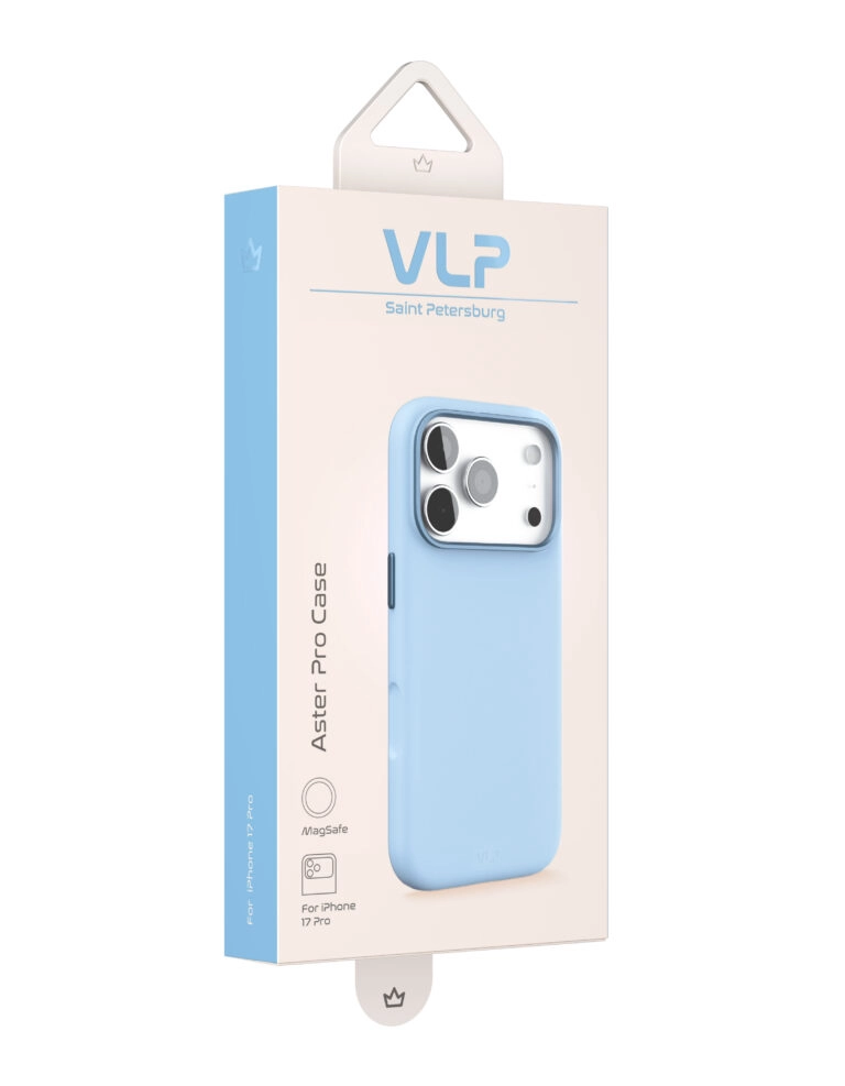 Силиконовый чехол MagSafe VLP Aster Pro Case для iPhone 17 Pro,  Голубой