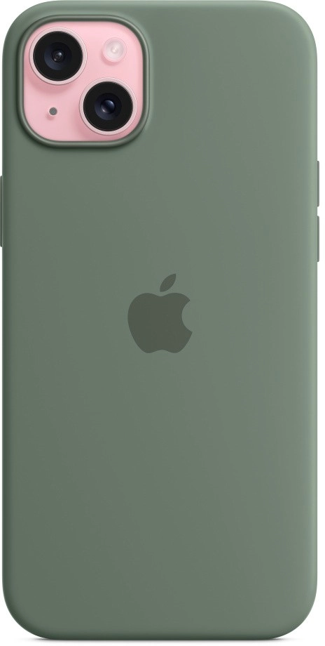 Чехол для iPhone 15 Plus Силиконовый Темно-зеленый