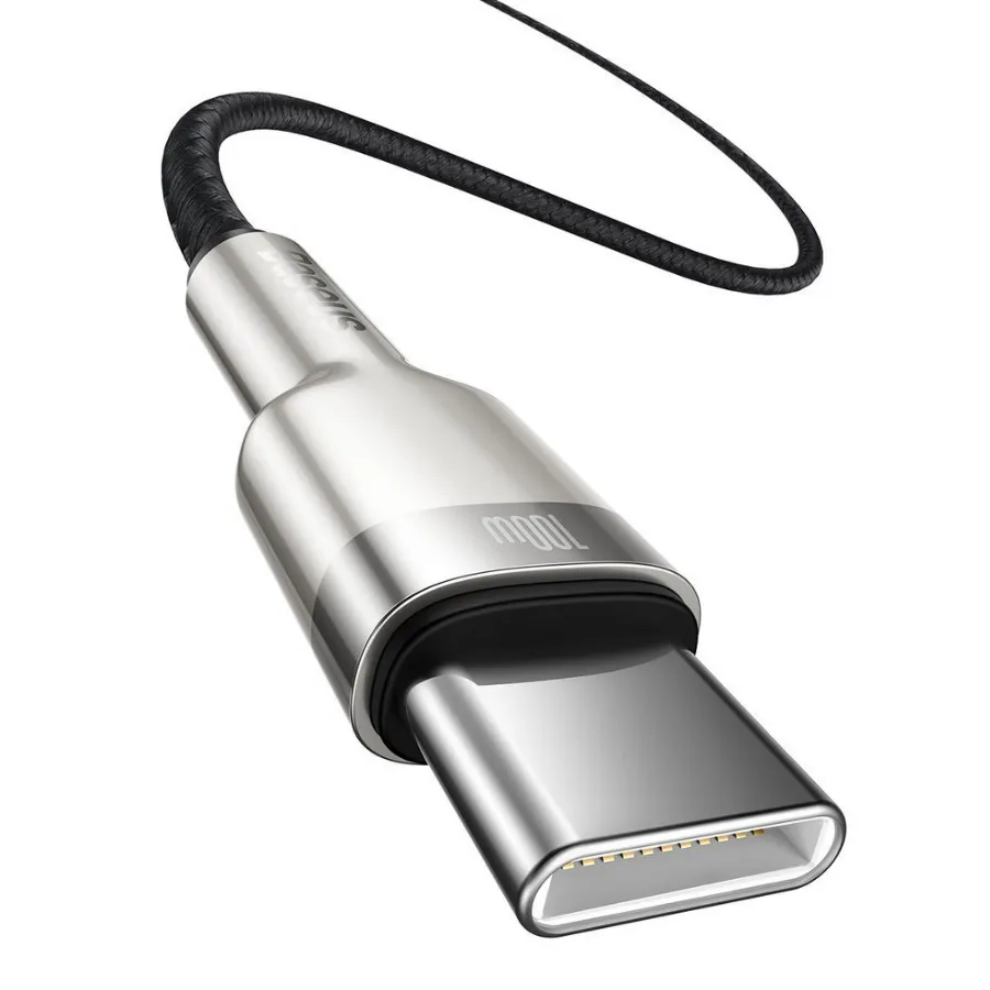Кабель Baseus Cafule Series Metal Type-C to Type-C 100W 2м Черный